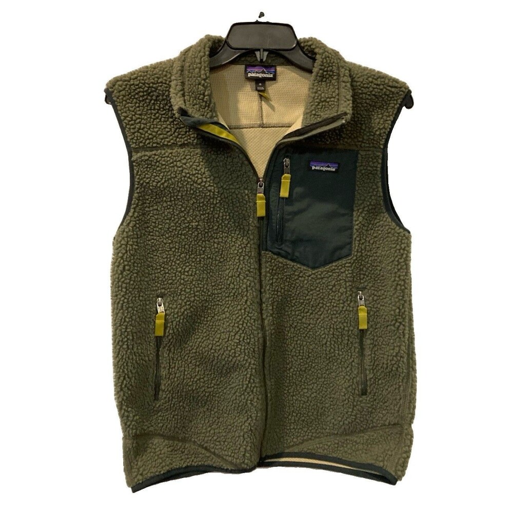 Men's Patagonia Classic Retro-X Vest Olive Green Size Medium